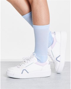 Фиолетовые кроссовки в спортивном стиле на шнуровке Court Topshop