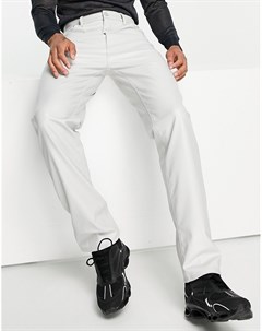 Светло серые джинсы в винтажном стиле из искусственной кожи Asos design