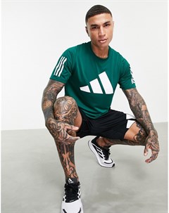 Зеленая футболка с крупным логотипом BOS adidas Training Adidas performance