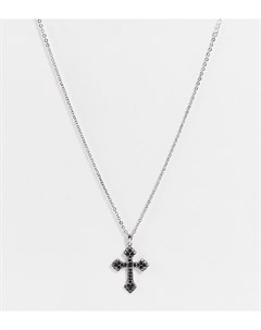 Серебристое ожерелье с готическим крестом Inspired Reclaimed vintage