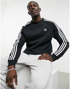 Черный свитшот с тремя полосками Adicolor Adidas originals