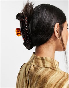Заколка краб для волос с черепаховым принтом Asos design