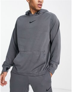 Худи серого цвета с флисовой изнанкой Nike Pro Training Nike training