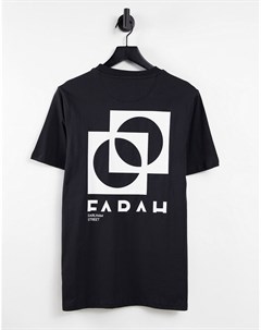 Черная футболка с графическим притом Heads Farah