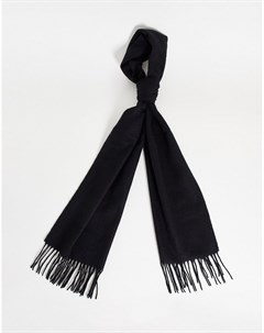 Черный шарф из смесовой овечьей шерсти Asos design