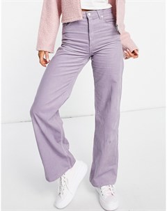 Сиреневые вельветовые брюки с широкими штанинами Yoko Monki