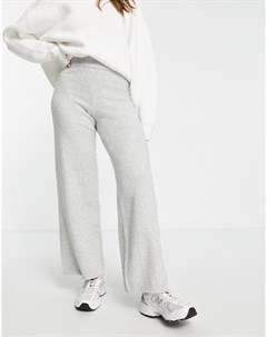 Серые трикотажные брюки из искусственного меха от комплекта Pretty lavish