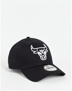 Черная кепка с регулировкой размера и символикой клуба Chicago Bulls NBA 9Forty New era