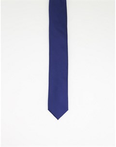 Синий однотонный атласный галстук Gianni feraud