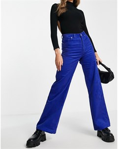 Синие вельветовые брюки с широкими штанинами Yoko Monki