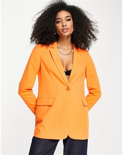 Ярко оранжевый строгий костюмный блейзер Vero moda