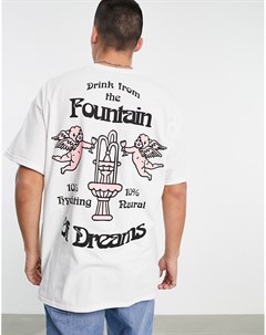 Oversized футболка с принтом Fountain of Dreams на спине HNR LDN Honour