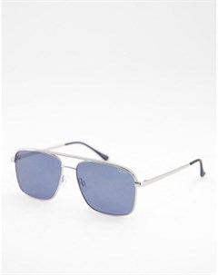 Солнцезащитные очки авиаторы с синими линзами в матовой оправе Quay Quay australia