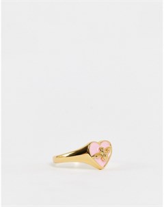 Кольцо печатка розового и золотистого цветов Love Bug Olivia burton