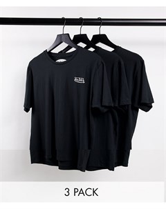 Набор из 3 футболок для дома черного цвета Von dutch