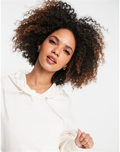 Oversized худи бойфренда цвета слоновой кости Asos design