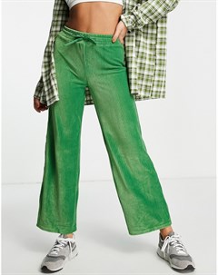 Вельветовые брюки зеленого цвета в винтажном стиле Asos design