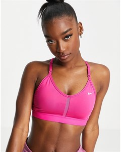 Ярко розовый спортивный бюстгальтер с легкой степенью поддержки Indy Dri FIT Nike training