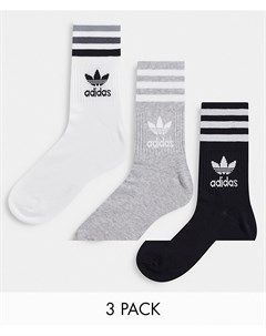 Набор из 3 пар носков разных цветов до щиколотки adicolor Adidas originals