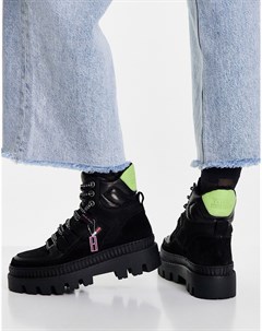 Черные походные ботинки с логотипом Tommy jeans