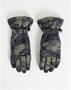 Горнолыжные перчатки с камуфляжным принтом Asos 4505