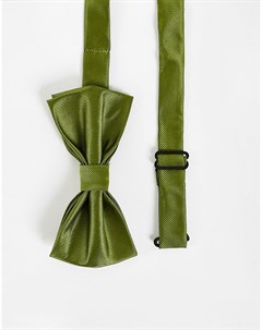Оливково зеленый атласный галстук бабочка Gianni feraud