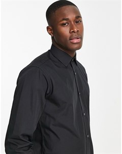 Черная приталенная рубашка из поплина French connection