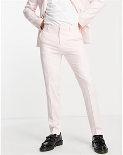 Розовые зауженные брюки Topman