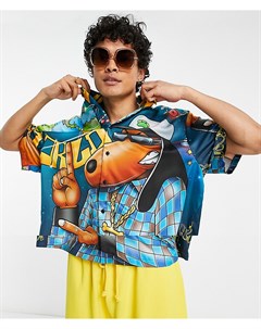Свободная рубашка с принтом в стиле хип хоп Snoop Dogg Asos design