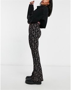 Расклешенные брюки с цветочным принтом Asos design