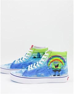 Разноцветные высокие кроссовки X Spongebob SK8 Hi Imagination Vans