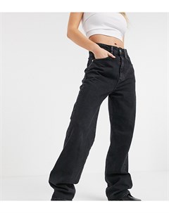 Черные выбеленные винтажные джинсы в стиле 90 х Petite Stradivarius
