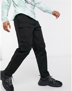 Черные широкие брюки карго Asos design