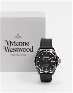 Часы с черным ремешком Spitalfields Vivienne westwood