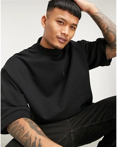 Черный свитшот в стиле oversized с завязками по бокам Asos design