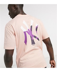 Розовая футболка с камуфляжным логотипом MLB New York Yankees эксклюзивно для ASOS New era