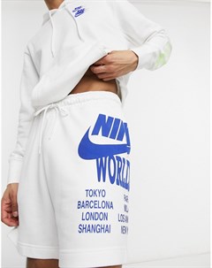 Белые шорты с графическим принтом World Tour Nike