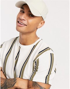 Белая футболка в полоску Topman