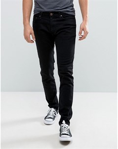 Черные супероблегающие джинсы стретч Hollister