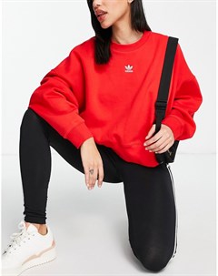 Красный свитшот с логотипом в центре Essential Adidas originals