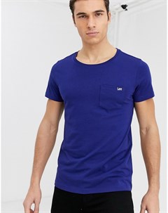 Синяя футболка с карманом Jeans Lee