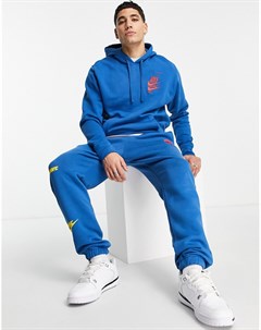 Флисовые джоггеры морского синего оттенка с логотипом Sport Essentials Multi Futura Nike