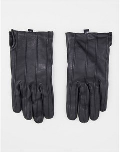 Кожаные водительские перчатки черного цвета Bolongaro trevor