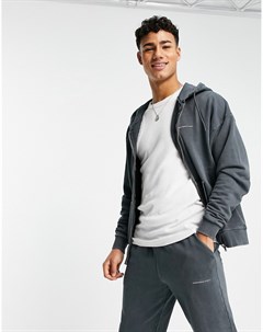 Серый oversized худи в винтажном стиле от комплекта Good for nothing