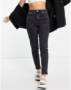 Выбеленные черные премиум джинсы из смесового органического хлопка в винтажном стиле Topshop