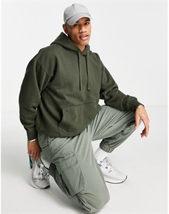 Oversized худи цвета хаки от комплекта Topman