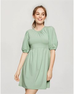 Шалфейно зеленое платье с присборенной юбкой Miss selfridge