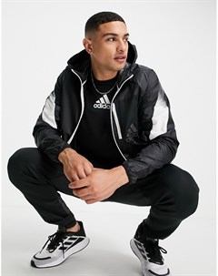 Черная куртка с контрастными вставками adidas Training Adidas performance