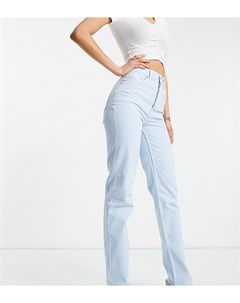 Прямые светло голубые джинсы в стиле 90 х с классической талией ASOS DESIGN Tall Asos tall