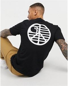 Черная футболка с принтом со знаком Peace на спине Carhartt wip